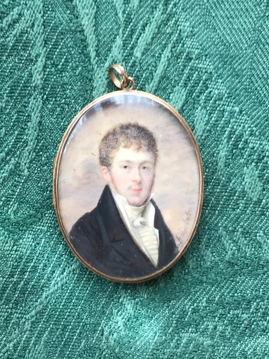 Miniature signed A. Delatour