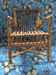 Vintage wicker and rattan children's armchair
