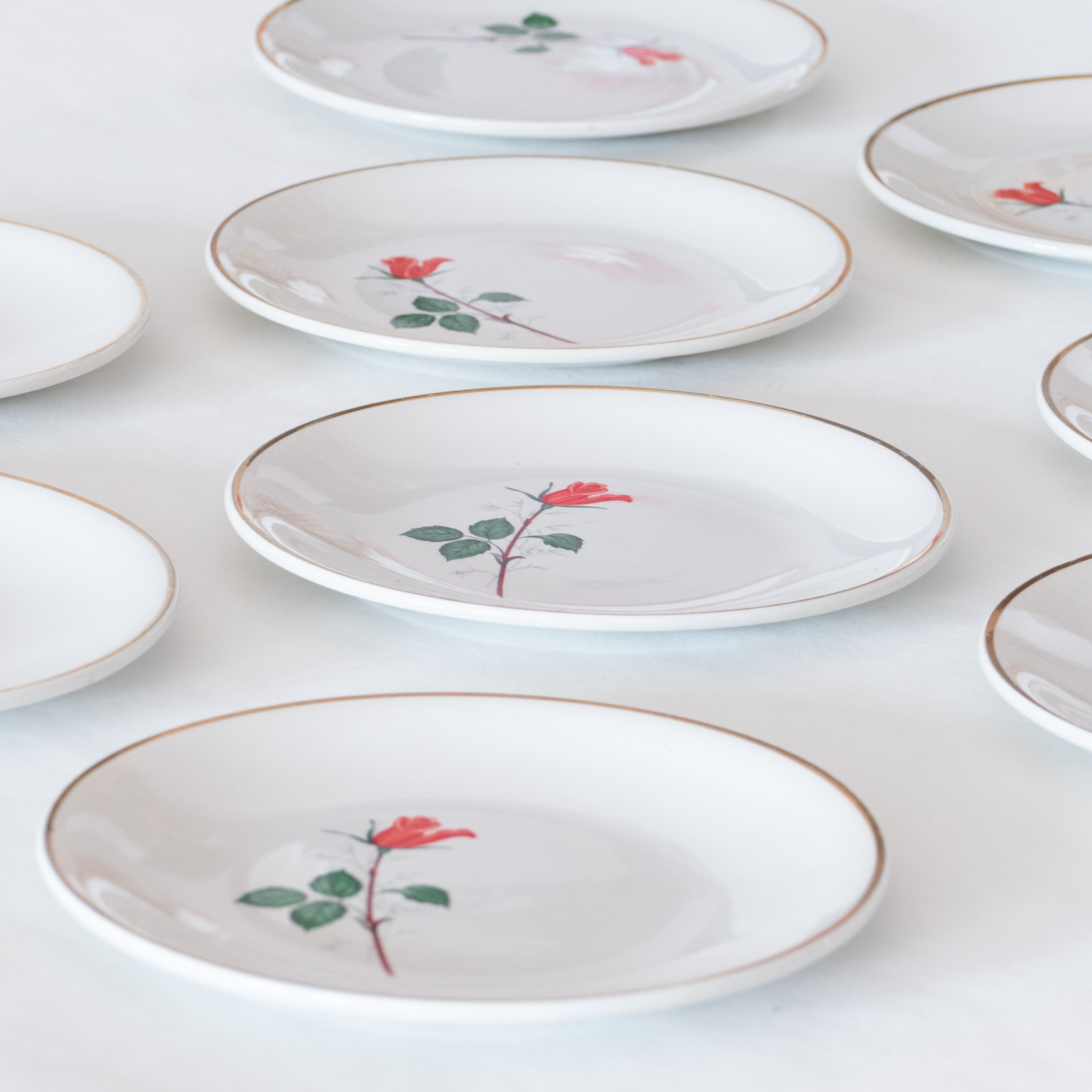 6 old dessert plates KG Lunéville "Antibes"