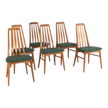 Suite de 6 chaises Niels Koefoed 'Eva' - design danois en teck - vintage