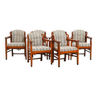 Beautiful set of 6 Schuitema design dining chairs, Jugendstil/Art Nouveau