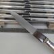 Box of 12 table knives in silver metal, art deco period.