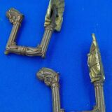 Lot 2 Bronze Coat Hooks