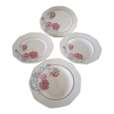 Set of four plates terra de fer Saint Amand