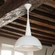 Mathieu Matégot for Holophane, modernist pendant, circa 1955-1960.