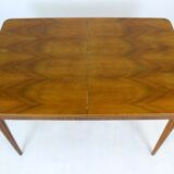 Table à manger à rallonge en noyer de Mier, années 1950