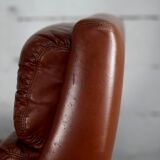 Easy chair "space age". Jean Prévost, France, leather, circa 1970