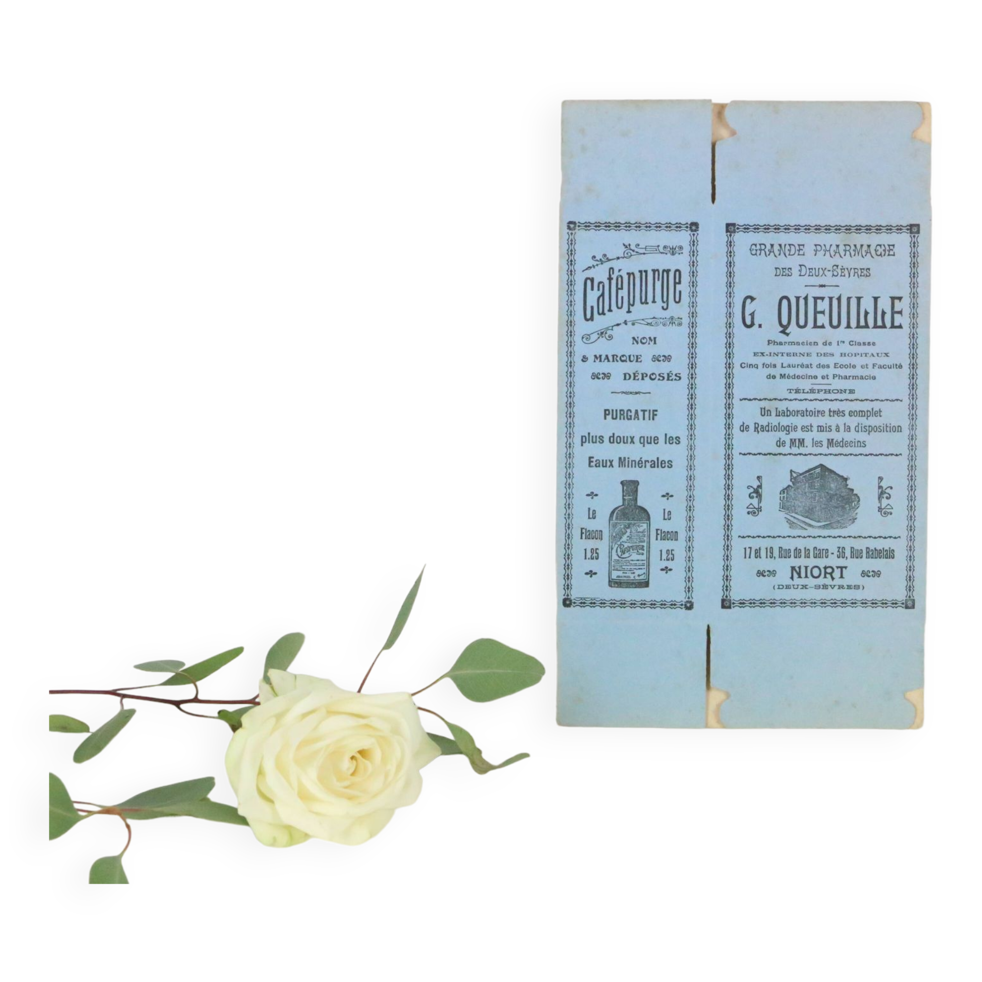 Old cardboard pharmacy medicine box, 1920/1930