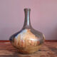 Single-flower vase in stoneware signed Edgard Aubry, Art Deco ceramic work.