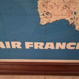 Map of the world Air France vintage Jean Massé 1970
