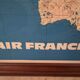 Planisphère carte du monde Air France vintage Jean Massé 1970