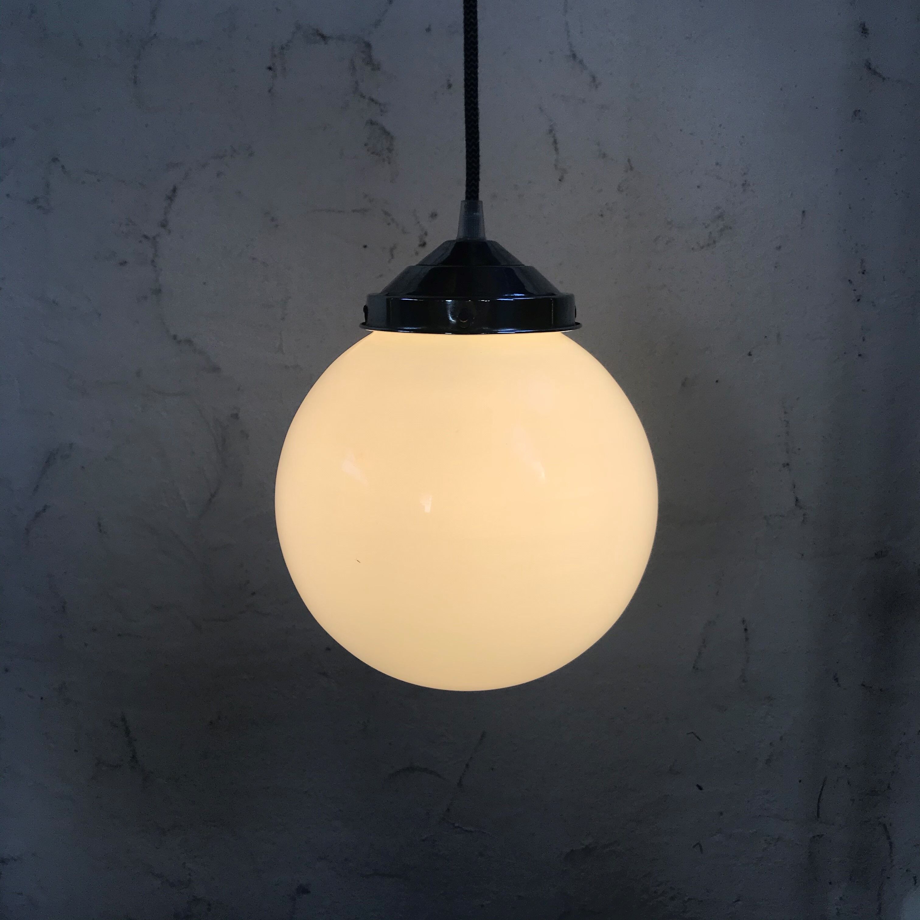 Opaline globe hanging from the 1950s