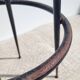 Vintage high stool in tawny faux leather