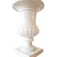 Large vintage white earthenware Medici vase