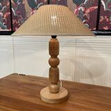 Solid wood lamp Scandinavian design 1960.