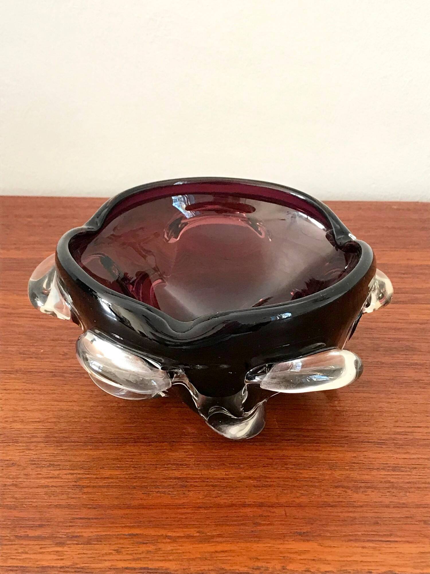 Vide poche en verre de Murano vintage années 60