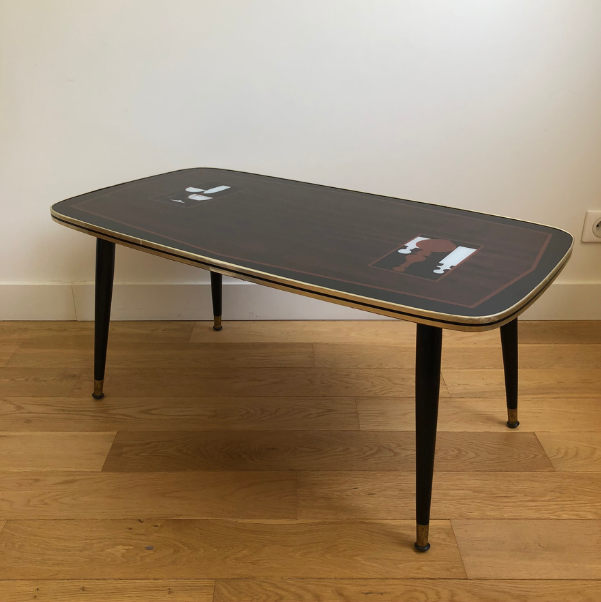 Table basse vintage pieds compas