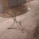 70's table Smoked glass, chrome legs