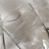 set of 9 serious roll 19th zigzag water glasses