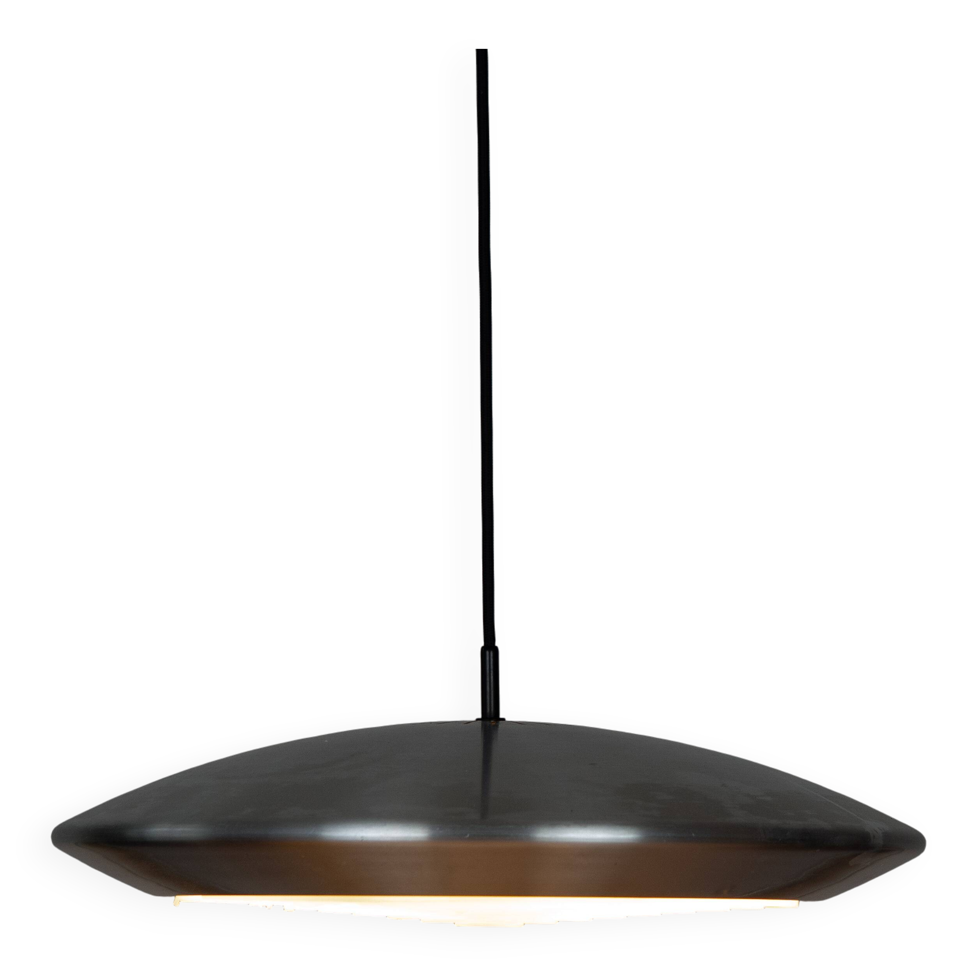 Danish vintage pendant lamp Diskos by Jo Hammerborg, Fog og Morup, 1965