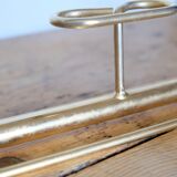 Patère en métal doré des années 50