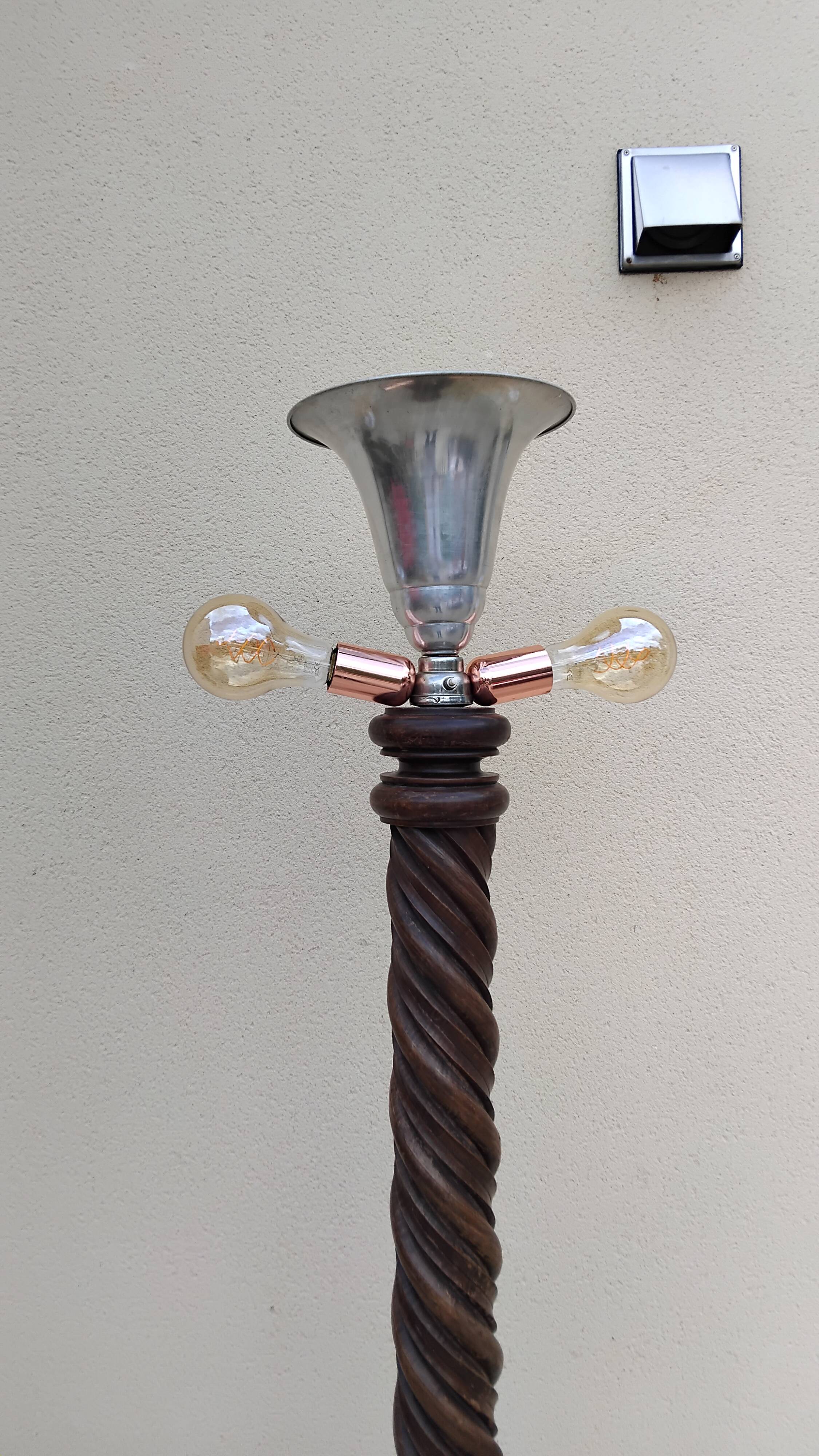 Vintage art deco design floor lamp in the style of Charles Dudouyt