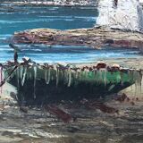 Oil on canvas in marine