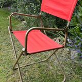 Vintage orange folding camping chair