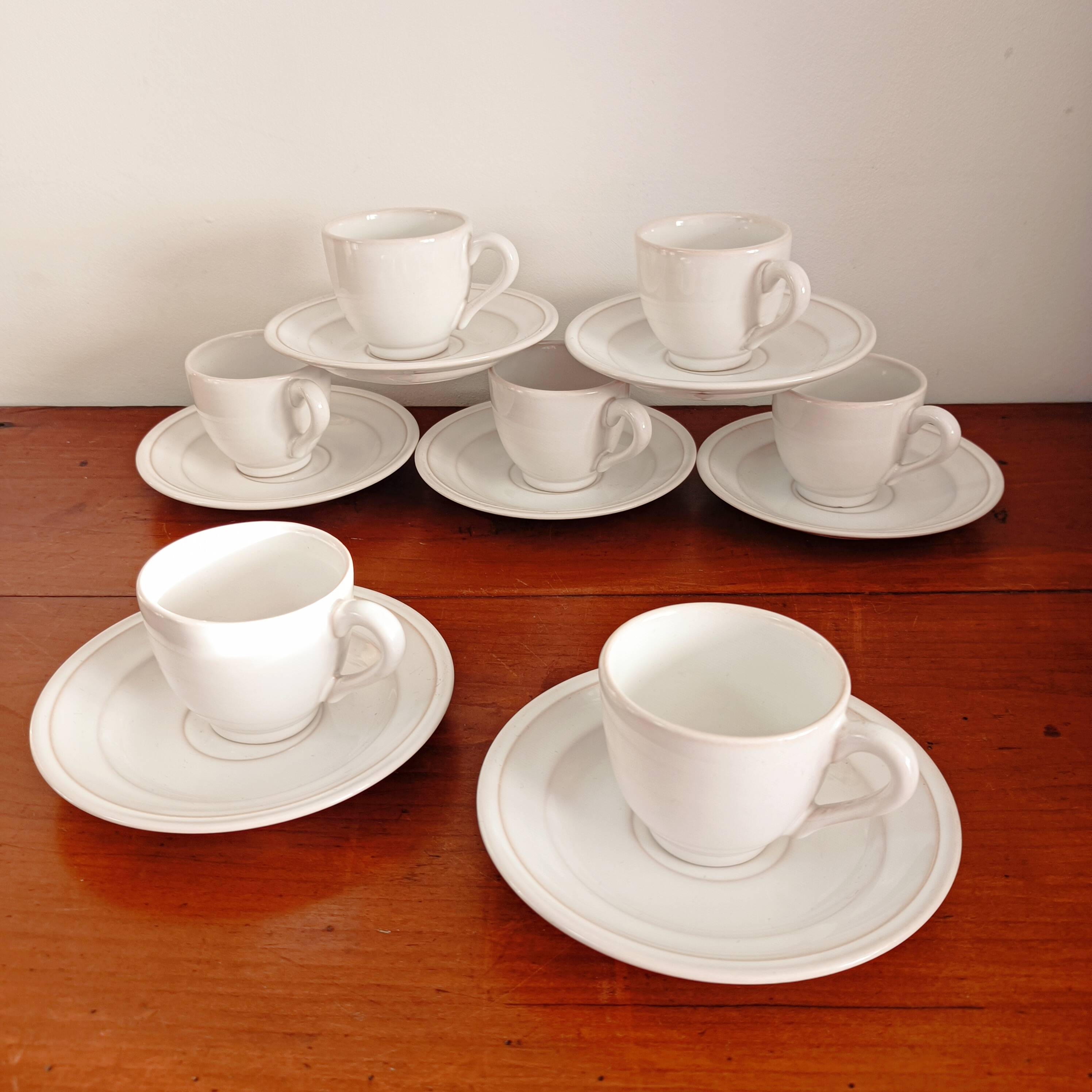 Set of 7 Pierre Motton coffee cups, Gien