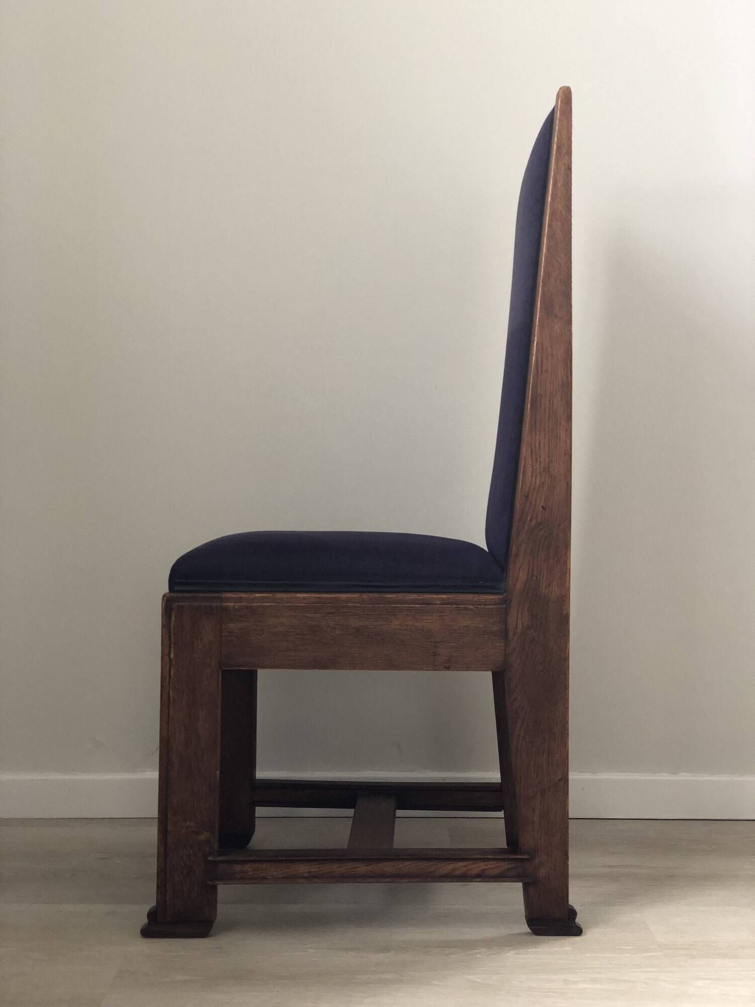 Set of 4 Art Deco Haagse School Dining Chair Frits Spanjaard 1930s