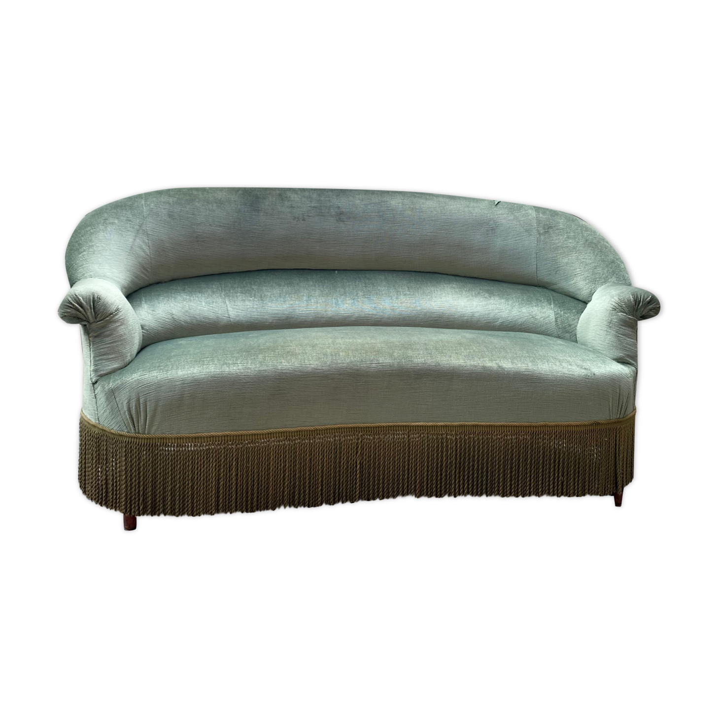 Water green velvet toad sofa
