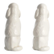 White Hand-Painted Porcelain Poodle Dogs by Lomonosov, Soviet, 1960s, Set of 2