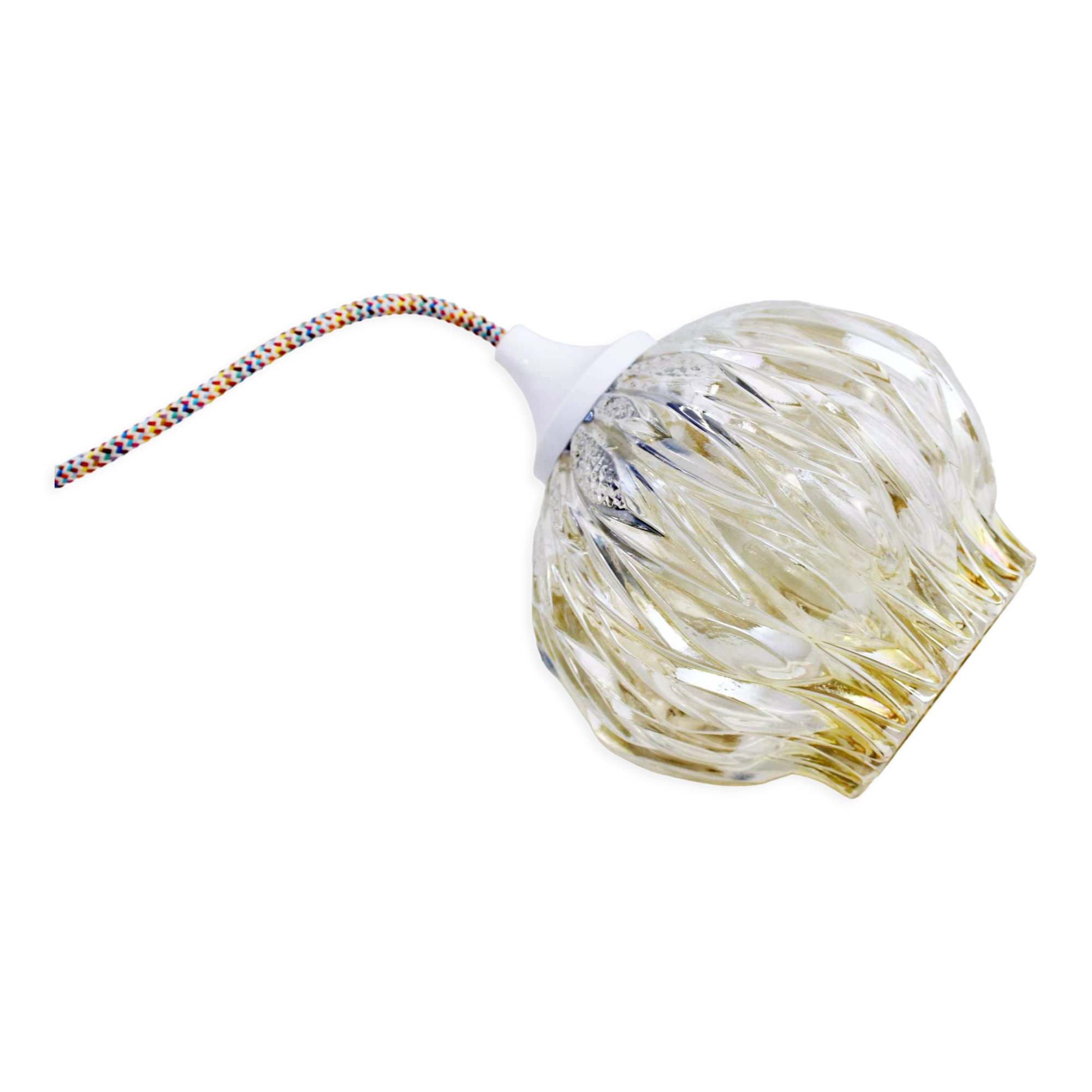 Vintage glass and fabric cable walker