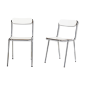 Paire de chaises métal tubulaire années 70