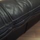 Black leather sofa, Italian design, 1960s, production: Italy