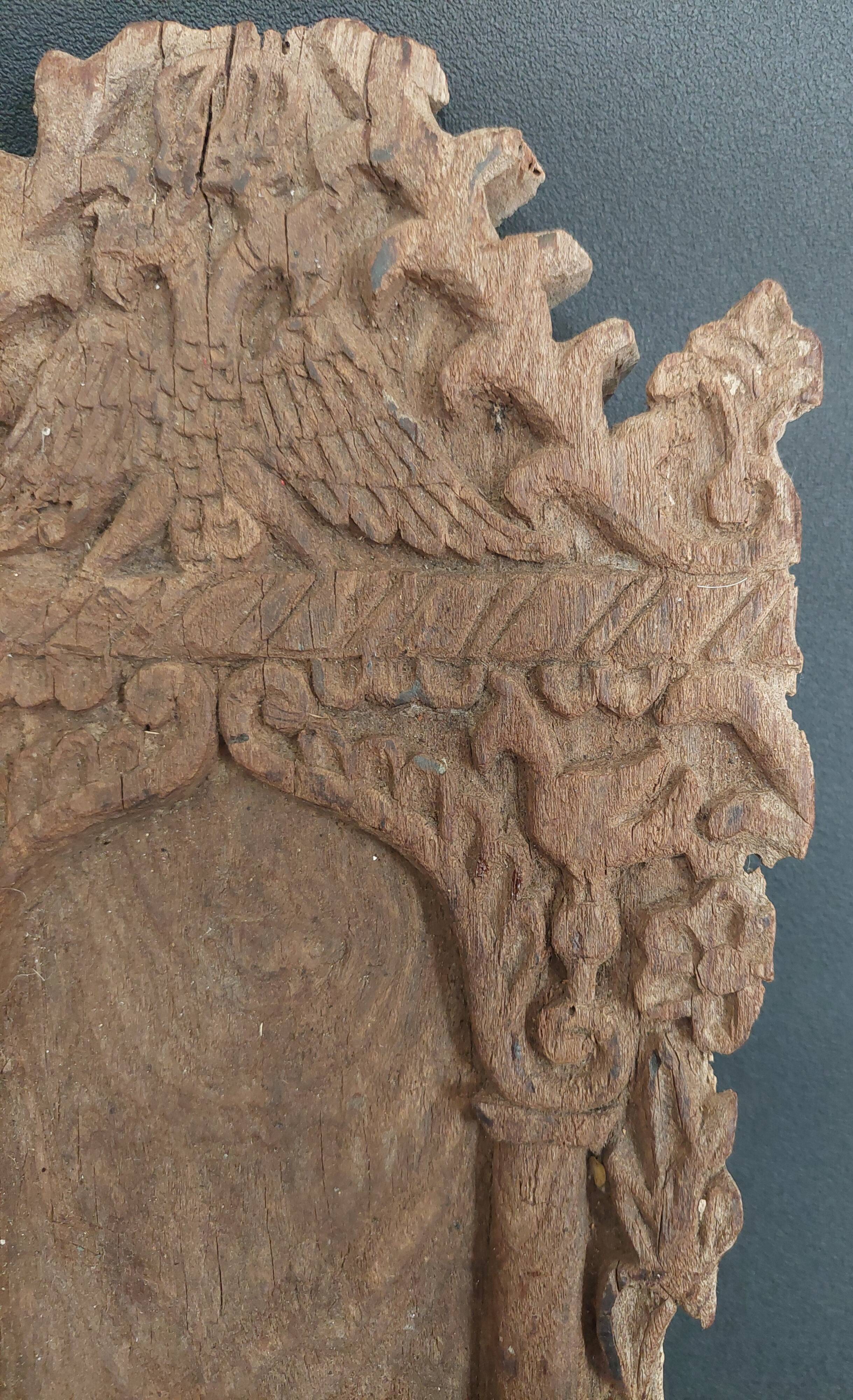 18th century carved wooden panel from Eastern Europe