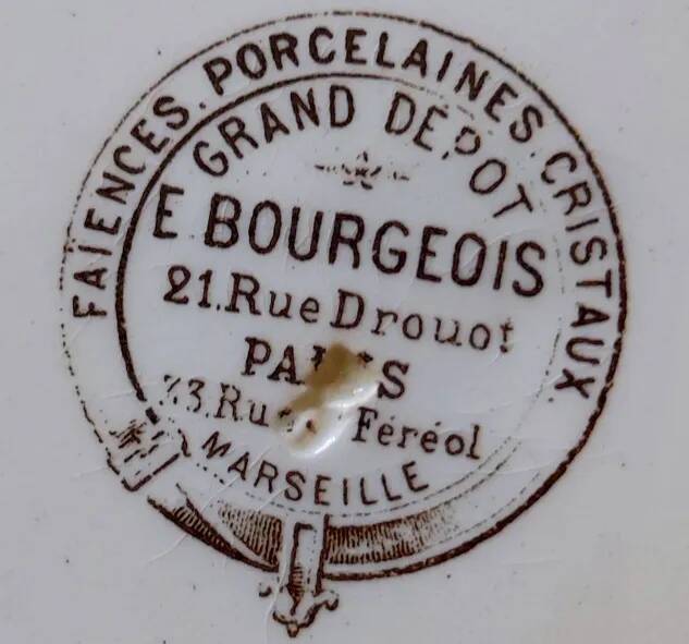 Flat plate iron earth Hawthorn & lace Grand dépôt Émile Bourgeois