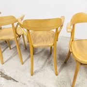 Set of 4 bistro armchairs with armrests from the 1960s.
