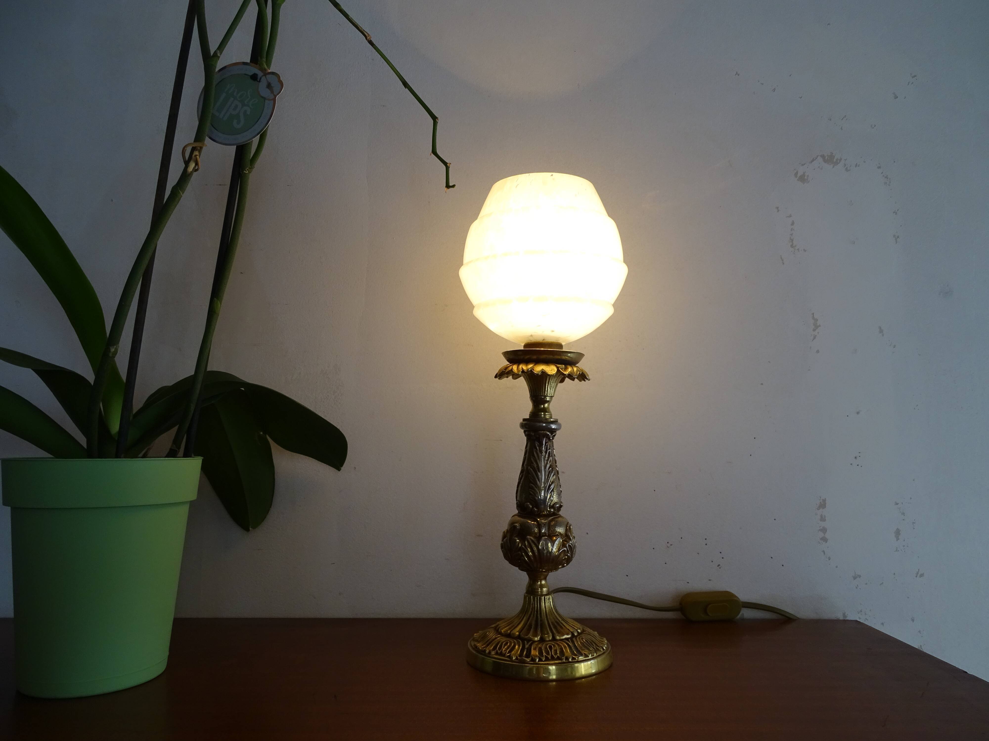 Table lamp foot bronze Art Deco style