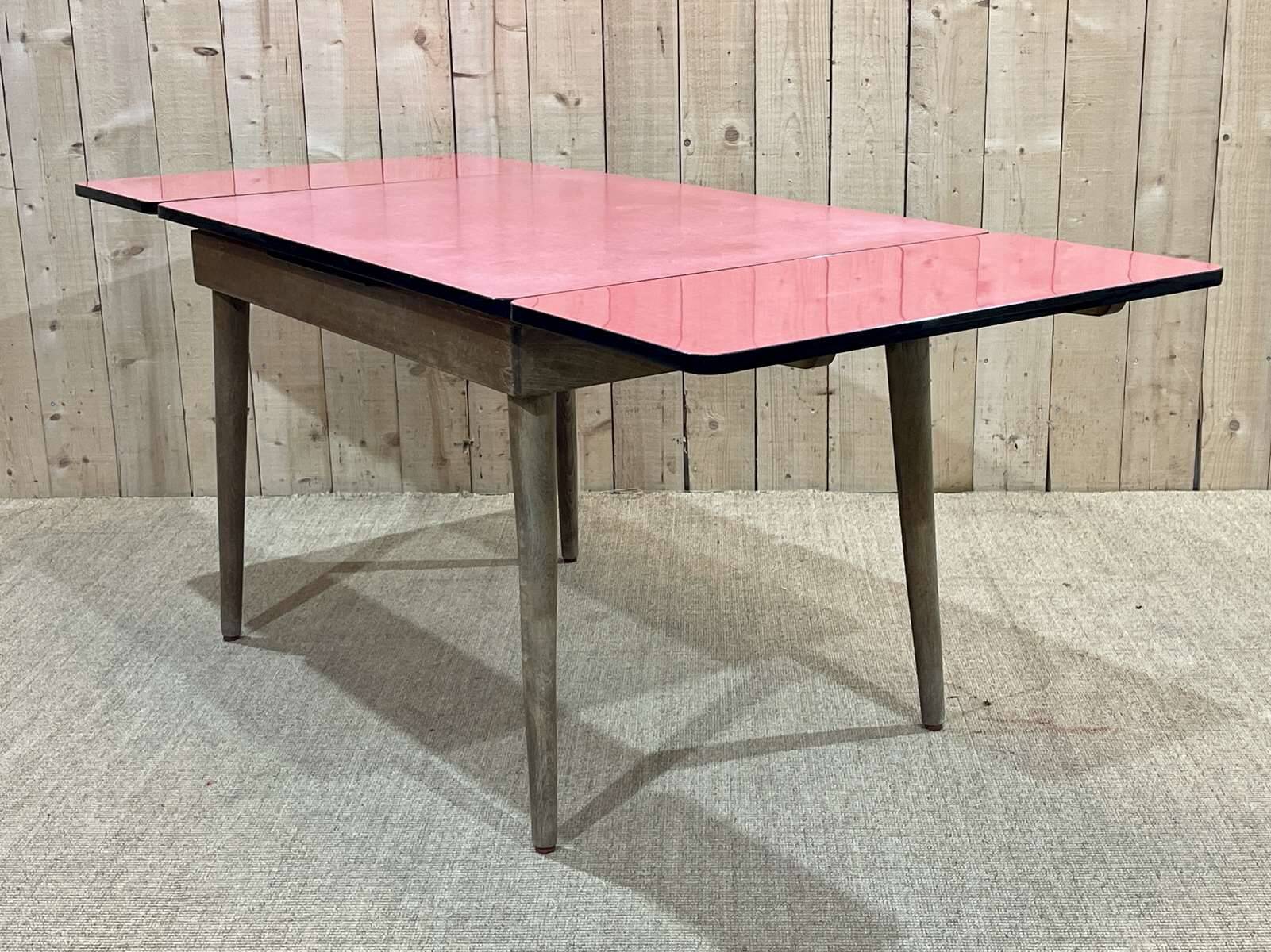 Formica and wood dining table from the 1960s