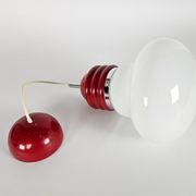 Tronconi - Enrico Tronconi - 'Bulb lamp' -  opaline - chroom - Italie - 1970's