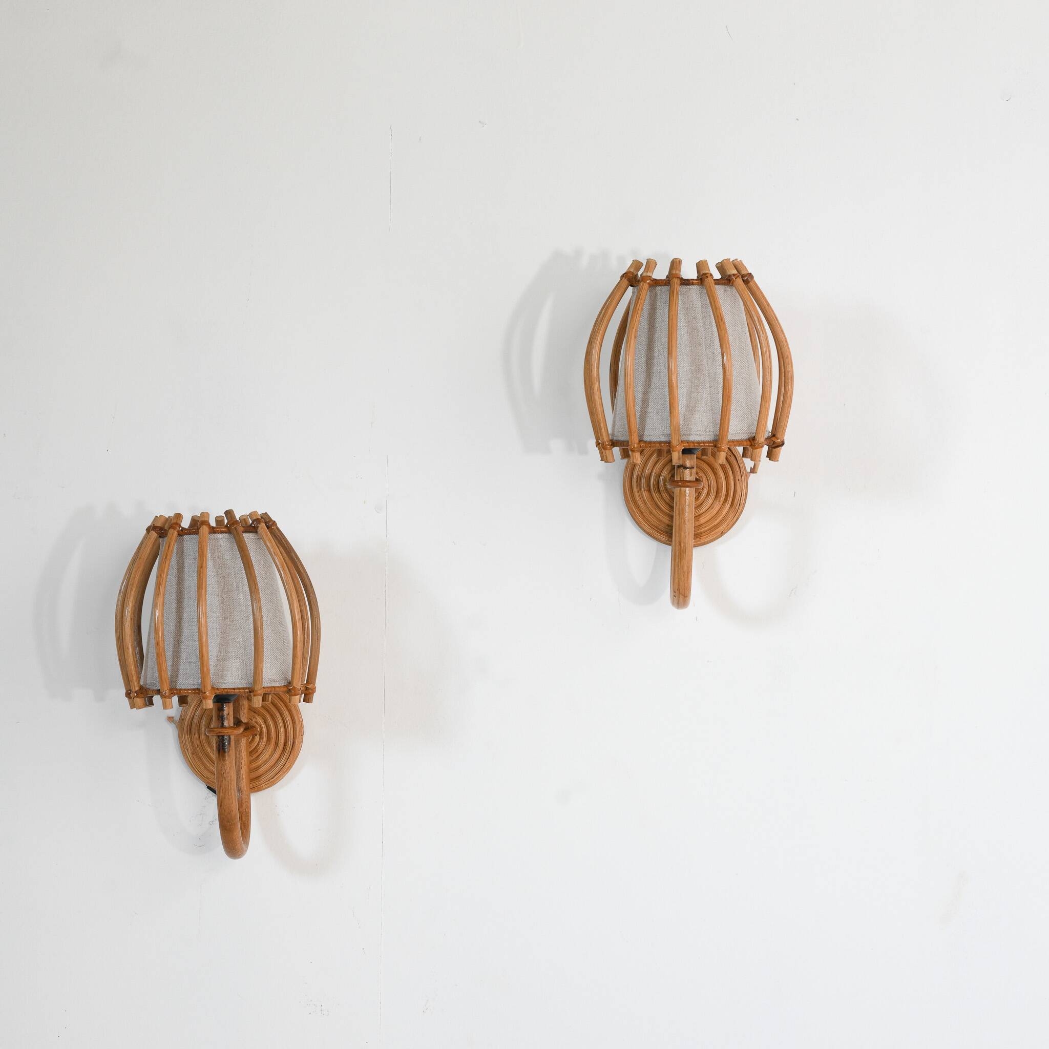 Rattan Wall Sconce (Pair)