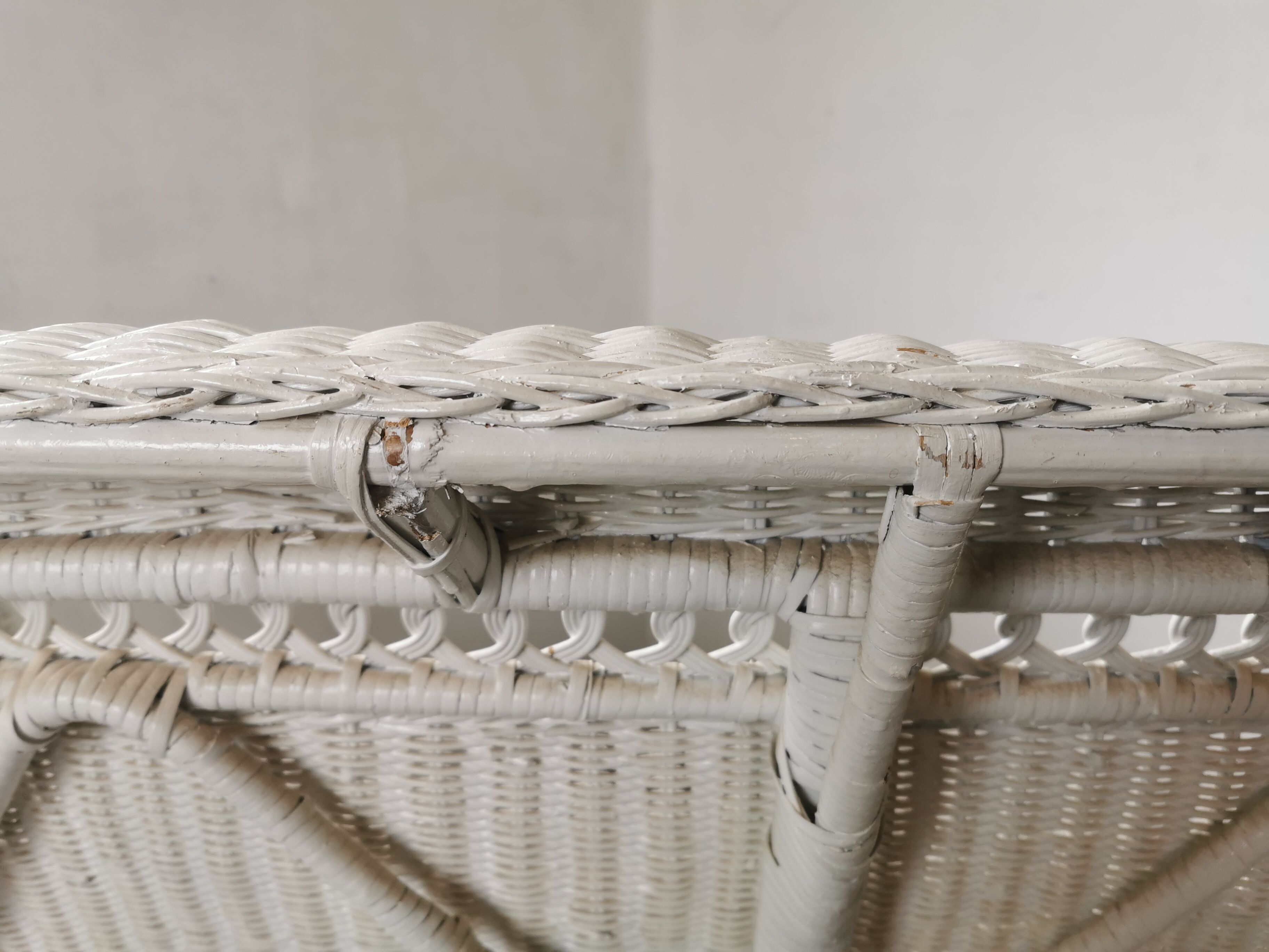 Wicker bench, rattan