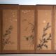 Antique Japanese six-panel screen with box – Japan, circa 1900