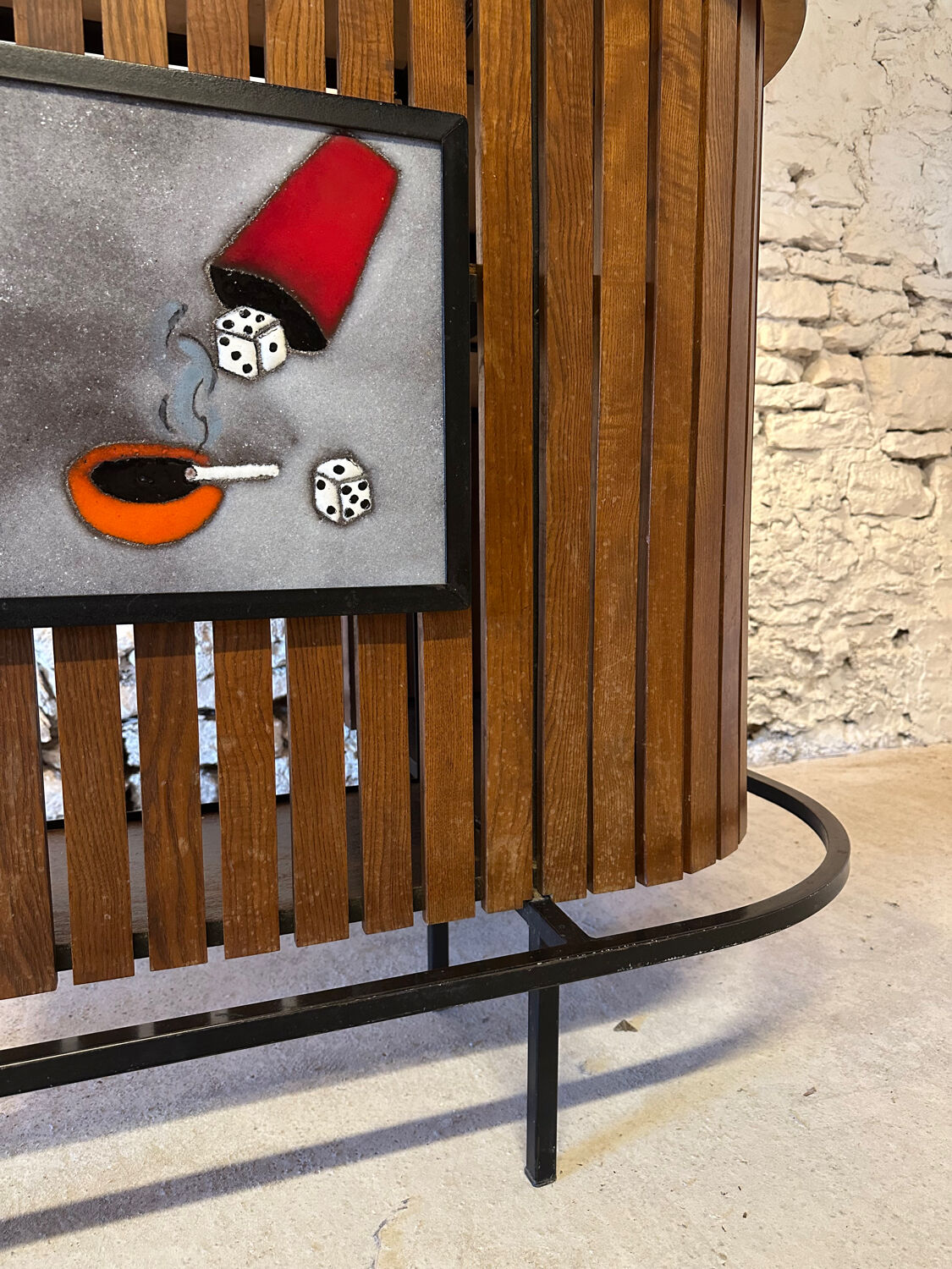 Vintage 1960 ceramic corner bar