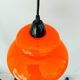 Lustre opaline orange années 70