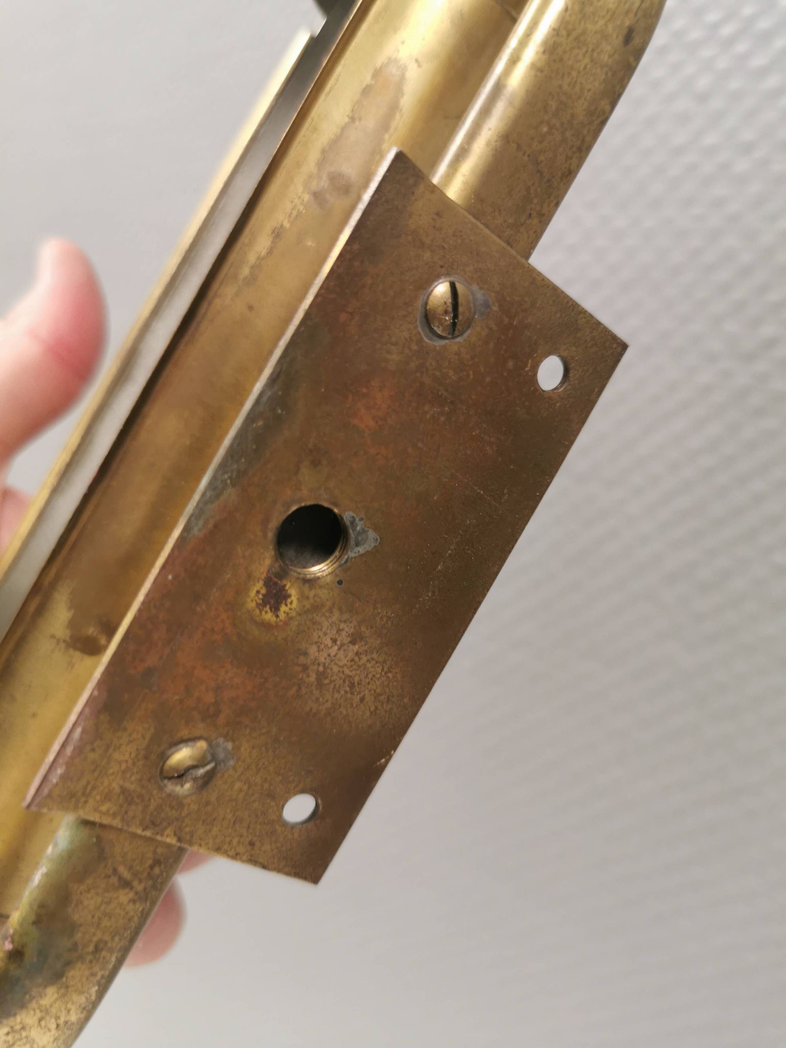 Brass wall lamps with adjustable shades, 1950-60s Denmark