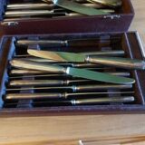 Box 24 silver metal knives, Ravinet Denfert