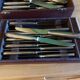 Box 24 silver metal knives, Ravinet Denfert