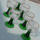 6 verres gravés Roemer sur pied torsadé